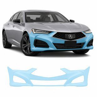 Купить Антигравийная защитная бронепленка по лекалам для Acura TLX II 2021 - передний бампер 102978 Модельные лекала защитных пленок для Acura