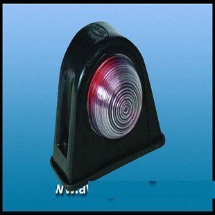 Купити Габаритні вогні LED для вантажівок 12/24V великий під лампочку 7x9 см / Червоно-Білий 2 шт (Л-031) 41358 Габарити ріжки