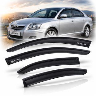 Купить Дефлекторы окон ветровики для Toyota Avensis II 2003-2009 Седан Скотч 3M Voron Glass 41132 Дефлекторы окон Toyota