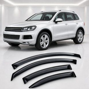 Купить Дефлекторы окон ветровики для Volkswagen Touareg II 2010 Скотч 3M (AMV23210) Acrylic 4 шт 110755 Дефлекторы окон Volkswagen