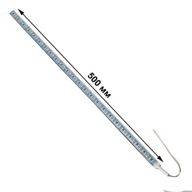 Купити Стрічка діодна алюміній 12V - 50 см - 2А 36LED - в силіконі ефект суцільної стрічки Біле світло (4014) 26355 Підсвічування - Стопи внутрісалонні