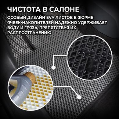 Купити Килимки в салон EVA для KIA Cerato 2003-2008 (Металевий підп'ятник) Чорний 5 шт 62776 Килимки для KIA