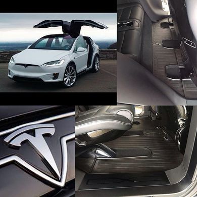 Купить Передние коврики в салон для Tesla Model X (7 Seats 2 line (2 1) 2019- 35425 Коврики для Tesla