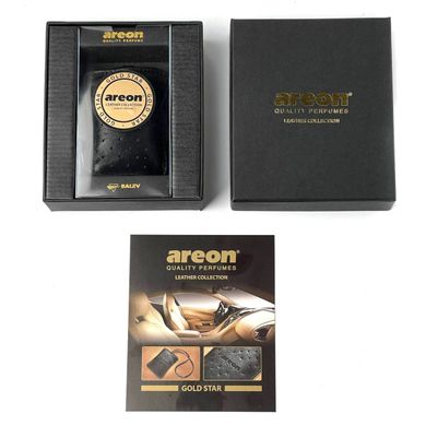 Купити Ароматизатор повітря на дзеркало Areon Gold Star Leather Collection шкіра Оригинал (3233) 58041 Ароматизатори VIP