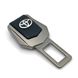 Купить Заглушка ремня безопасности с логотипом Toyota Темный хром 1 шт 39405 Заглушки ремня безопасности