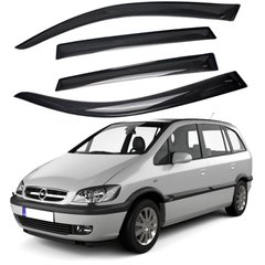 Купити Дефлектори вікон вітровики для Opel Zafira A 1999-2005 Acrylic 60956 Дефлектори вікон Opel