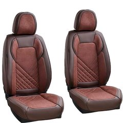 Купить Чехлы Накидки для сидений Voin 5D Передние Коричневые Коричневый кант (VB-8828 BR) 67118 Накидки для сидений Premium (Алькантара)
