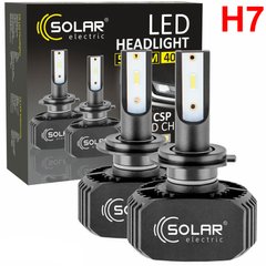 Купить LED лампы автомобильные Solar H7 12/24V 40W 6000K 5000Lm CSP1860 2 шт (8207) 57551 LED Лампы Solar