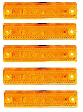 Купить Габарит LED прямоугольный Ceray 100х10 мм / 24V / 6 диодов / Оранжевый 10 шт (201306) 9789 Габаритные огни