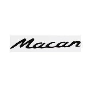 Купити Емблема напис Macan для Porsche 160х28мм чорна ГЛЯНЦЮВА пластик (на скотчі) 95264 Емблема напис на іномарки
