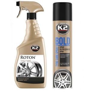 Купить Набор автомобилиста по уходу за Дисками и Колесами авто K2 Roton Профессиональный 2 шт 71060 Наборы техпомощи и ухода для автомобилиста