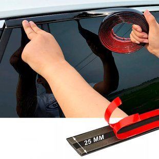 Buy Molding for window trim flat Antichrome 25 mm x 5 meters Black 83862 Interior Moldings - Door Edges - Disc