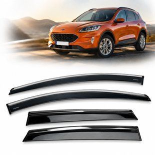 Buy Window deflectors wind visors for Ford Kuga / Escape 2020- 6 pcs (Auto Clover) 62410 Window deflectors for Ford