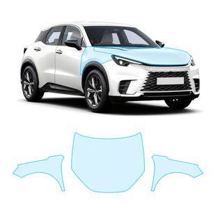 Buy Pre-cut paint protection film for Lexus LBX I 2023- hood + front fenders 106219 Model-specific paint protection film patterns for Lexus
