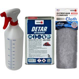 Купить Набор профессиональный для очистки битумных пятен и смол Nowax Detar Tar Remover 1 л (NX01191) 3 шт 60547 Наборы техпомощи и ухода для автомобилиста