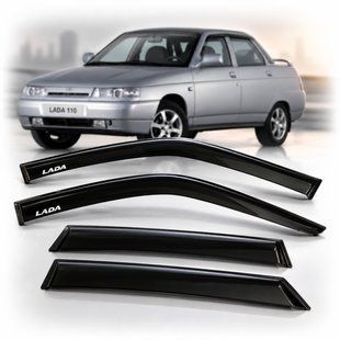 Купити Дефлектори вікон для ВАЗ 2110 - 2112 1995-2015 3М скотч Voron Glass 41359 Дефлектори вікон LADA (ВАЗ)