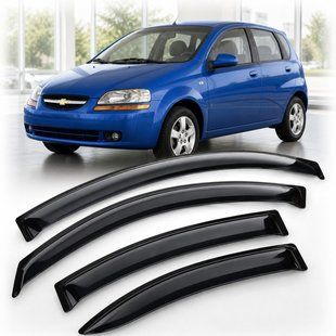 Купити Дефлектори вікон вітровики для Chevrolet Aveo Hb 5d 2003-2011 Скотч 3M (AMC30103) Acrylic 4 шт 110506 Дефлектори вікон Chevrolet