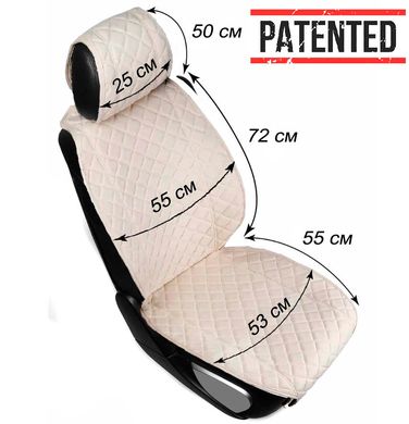 Купить Накидки для сидений Алькантара Verona Premium L передние Серые-Черный кант (Оригинал) 74366 Накидки для сидений Premium (Алькантара)