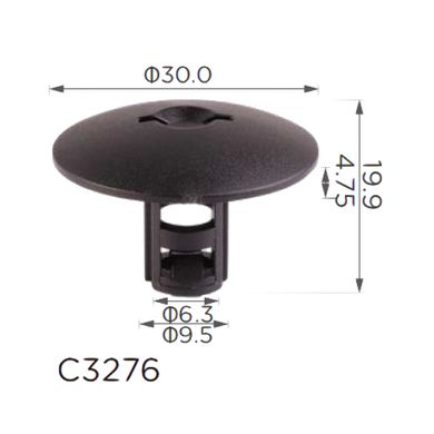 Купить Гайки брызговика Renault, Opel (7703081127, 20125) (C3276) 73666 Гайки