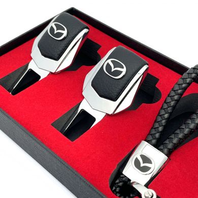 Купить Подарочный набор №1 для Mazda из заглушек ремней безопасности и брелока с логотипом 36658 Подарочные наборы для автомобилиста