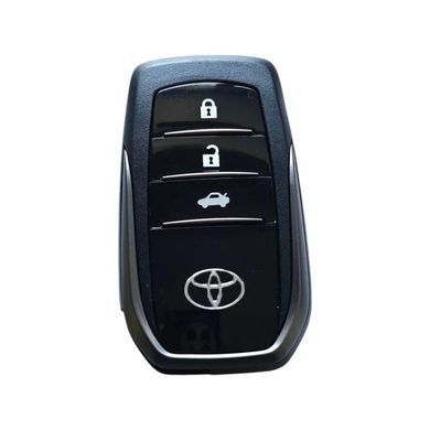 Купити Чохол ключа Toyota сірий+срібляста окантовка 80х80мм (3 кнопки) TPU 96114 Чохли для автоключів (Оригінал)