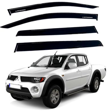 Купити Дефлектори вікон вітровики Mitsubishi L200 IV 2006-2015 Скотч 3M Voron Glass 81704 Дефлектори вікон Mitsubishi