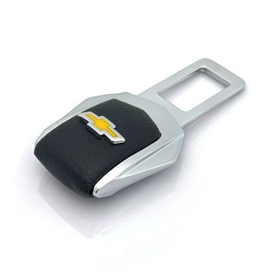 Купити Заглушка ремня безпеки з логотипом Chevrolet Темний хром 1 шт 9846 Заглушки ременя безпеки