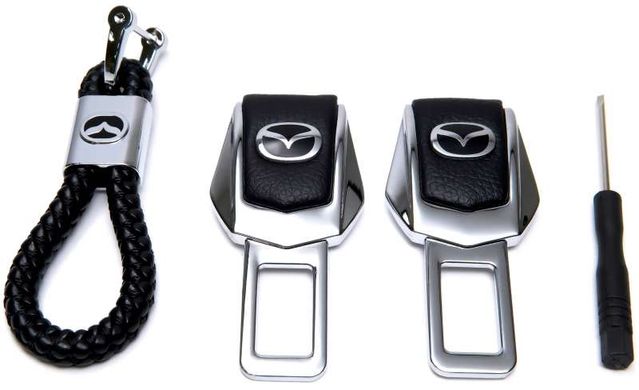 Купити Подарунковий набір №1 для Mazda з заглушок ременів безпеки і брелока з логотипом 36658 Подарункові набори для автомобіліста