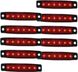 Купить Габарит LED прямоугольный 100х10 мм / 24V / 6 диодов / Красный 10 шт (201306) 8342 Габаритные огни - 1 фото из 2