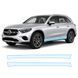 Купити Антигравійна захисна бронеплівка за лекалами для Mercedes-Benz GLC X254 2022- нижня зона кузова пороги 107020 Модельні лекала захисних плівок для Mercedes-Benz