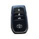 Купити Чохол ключа Toyota сірий+срібляста окантовка 80х80мм (3 кнопки) TPU 96114 Чохли для автоключів (Оригінал) - 2 фото из 2