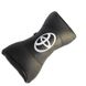 Купити Подушка на підголівник з логотипом Toyota екокожа Чорна 1 шт 8289 Подушки на підголовник - під шию - 4 фото из 4