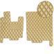 Buy Floor mats for DAF XF 95 2002-2006 Eco-leather with heel pad Beige 2 pcs (Rombus) 84504 Floor mats fo DAF