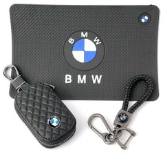 Купить Автонабор №8 для BMW Коврик Брелок плетеный с карабином и чехол для автоклучей 63362 Подарочные наборы для автомобилиста