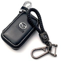 Купити Подарунковий набір №8 для Mazda / Плетений брелок з карабіном і чохол для автоключів / Шкіра Наппа 38686 Подарункові набори для автомобіліста