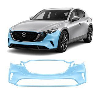 Buy Pre-cut paint protection film for Mazda Mazda3 BP 2019- front bumper 106554 Model-specific paint protection film patterns for Mazda