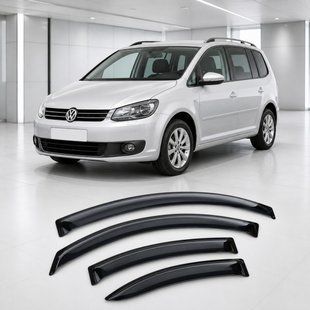 Купить Дефлекторы окон ветровики для Volkswagen Touran II 2010 Скотч 3M (AMV23510) Acrylic 4 шт 110757 Дефлекторы окон Volkswagen