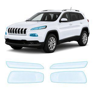 Купити Антигравійна захисна бронеплівка за лекалами для Jeep Cherokee KL 2014-2018 - оптика (фари та ПТФ) 105312 Модельні лекала захисних плівок для Jeep