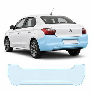 Buy Pre-cut paint protection film for Citroen C-Elysee I facelift 2017-2022 - rear bumper 103851 Model-specific paint protection film patterns for Citroen