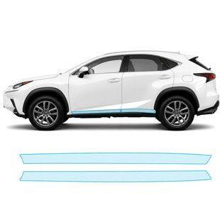Купить Антигравийная защитная бронепленка по лекалам для Lexus NX AZ10 facelift 2018-2021 - нижняя зона кузова пороги 106288 Модельные лекала защитных пленок для Lexus