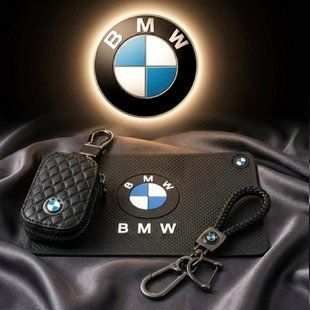 Купити Автонабір №8 для BMW Килимок Брелок плетений з карабіном та чохол для автоключів 63362 Подарункові набори для автомобіліста