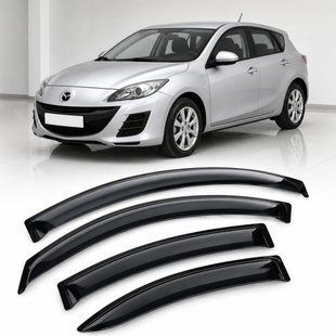Buy Window deflectors for Mazda 3 II Hb 2009 3M Tape (AMM21409) Acrylic 4 pcs 110607 Window deflectors for Mazda