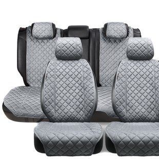 Купити Накидки для сидінь Алькантара Verona Premium L Комплект Сірі (Оригінал) 74367 Накидки для сидінь Premium (Алькантара)