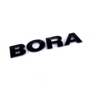 Купить Эмблема надпись BORA для Volkswagen (1998-2020г) Черный Глянец 127х22 мм на скотче (Завод) 89217 Эмблема надпись на иномарки