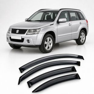 Купить Дефлекторы окон ветровики для Suzuki Grand Vitara II 5d 2005/Escudo 5d 2005 Скотч 3M (AMS50205) Acrylic 4 шт 110707 Дефлекторы окон Suzuki