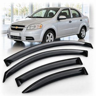 Купити Дефлектори вікон вітровики для Chevrolet Aveo sd 2006-/ЗАЗ Vida Sd 2012 Скотч 3M (AMC30306) Acrylic 4 шт 110507 Дефлектори вікон Chevrolet