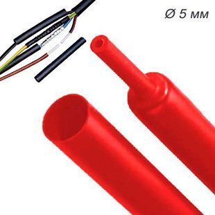 Buy Heat shrink for wire &Oslash; 5 mm Red 1 meter 75018 Heat shrink