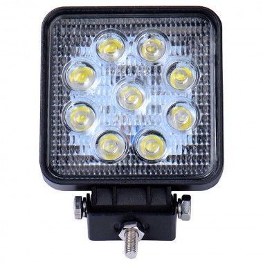 Купити Додаткова LED фара 27W (3W*9) 10-30V 105x126x20 mm Дальній (002 B 27W) 1 шт (3375) 8487 Додаткові LЕD фари