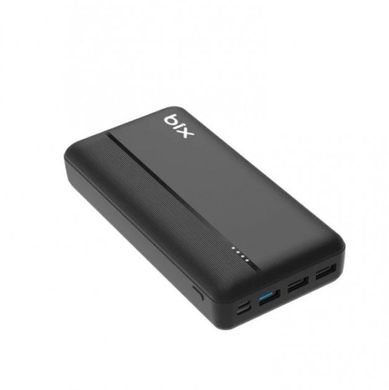 Купити Power Bank Портативний Акумулятор Bix 30000 mAh 3x USB 22,5 Вт Чорний (PB302) 44735 Портативні зарядні пристрої Power Bank (Повербанк)