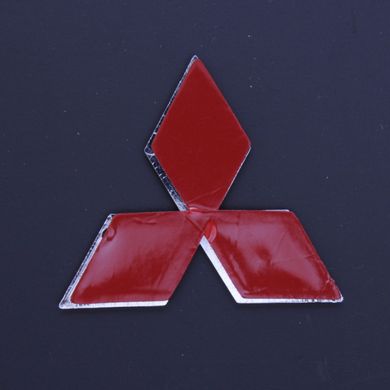 Купити Емблема "Mitsubishi" 80*70мм\пластик\chrome\скотч 21544 Емблеми на іномарки